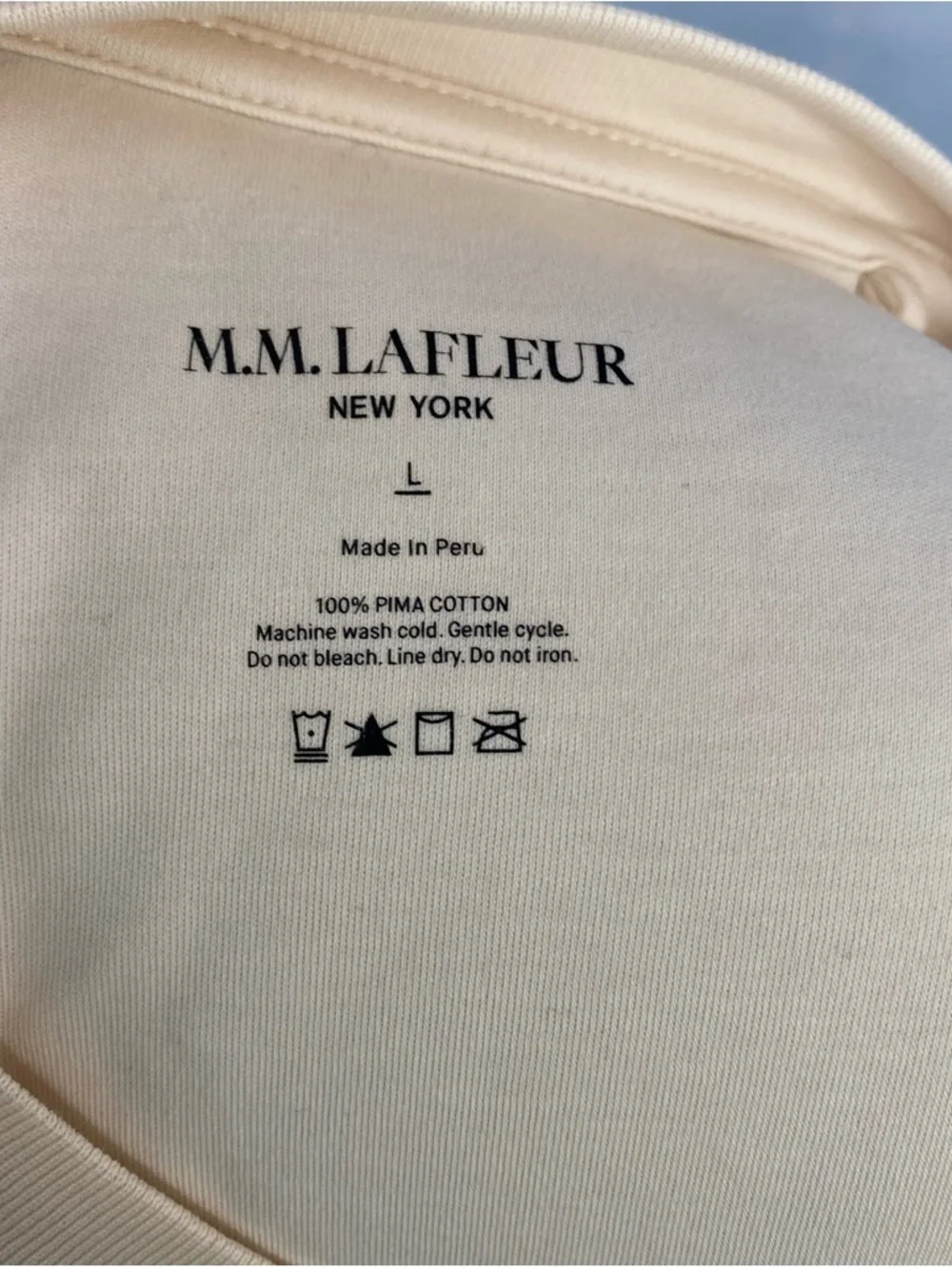 MM Lafleur Ivory Alina Muscle Tee Size Size Large - Picture 6 of 7